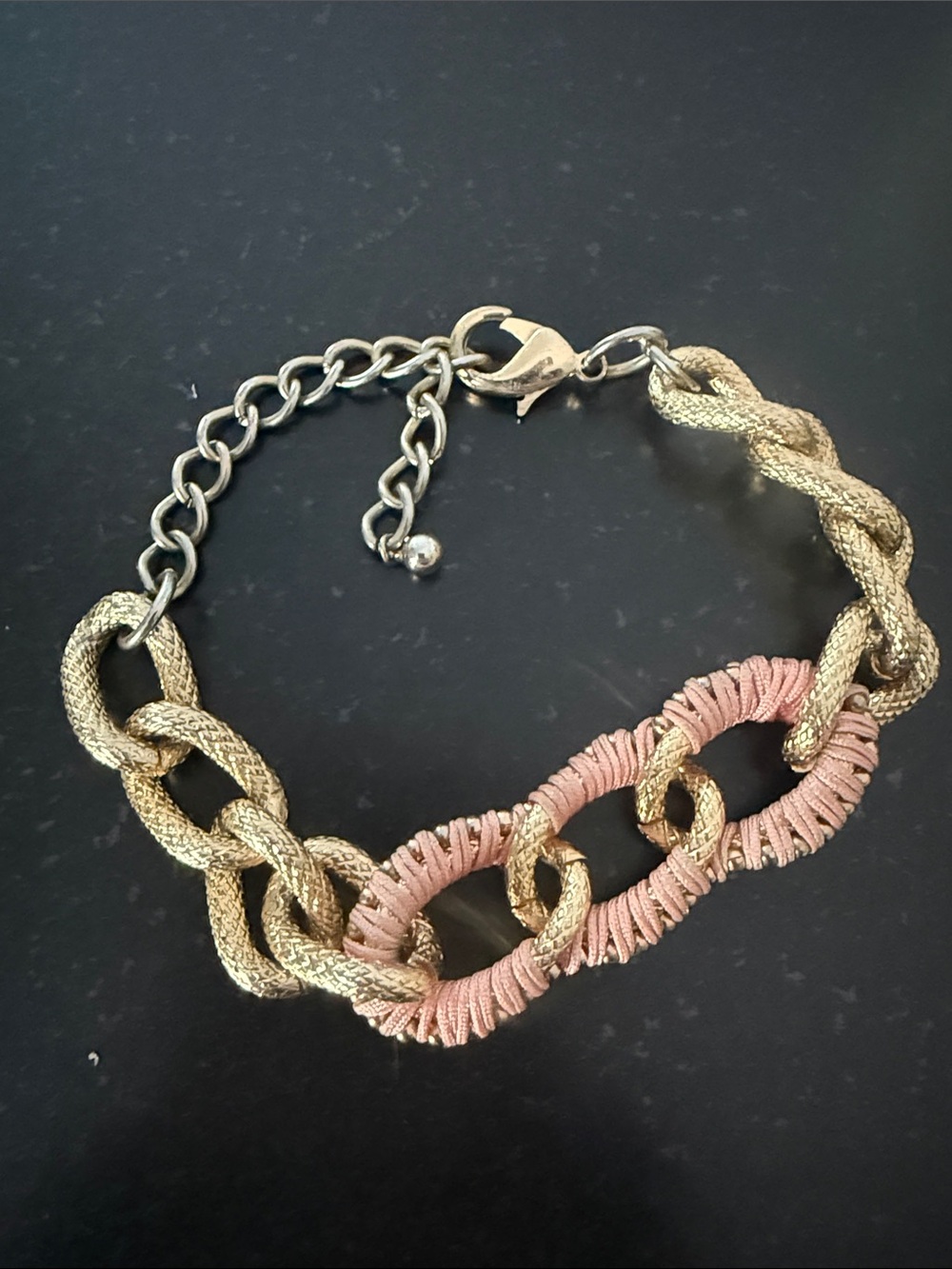 Chunky Mixed Media Chain Link Bracelet